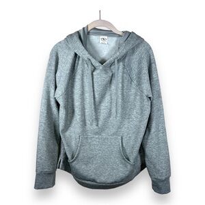 MEDIUM ATHLETIC WORKS GREY PULLOVER HOODIE CASUAL SOFT STRETCH LONG SLEEVE